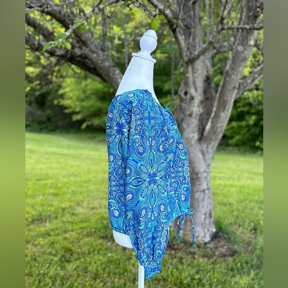 Sabai Sabai 100% Silk Floral Paisley Print Bohemian Blouse Size Medium - Picture 4 of 8